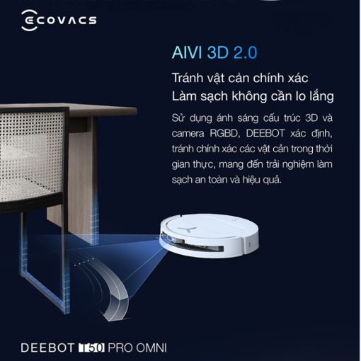 ecovacsvietnam t50 pro omni cong nghe AIVI 3D - ROBOT HÚT BỤI ECOVACS T50 PRO OMNI