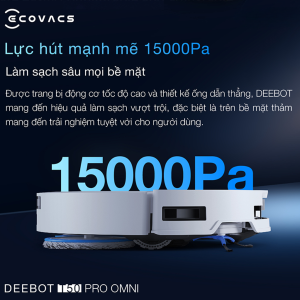 ecovacsvietnam t50 pro omni luc hut 15000pa - ROBOT HÚT BỤI ECOVACS T50 PRO OMNI