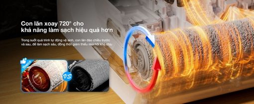 ecovacsvietnam tineco S6 Stretch Pro con lan xoay hai chieu - MÁY LAU NHÀ KHÔ ƯỚT CẦM TAY TINECO FLOOR ONE STRETCH S6 PRO-HÀNG CHÍNH HÃNG