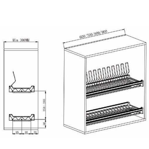 gia bat dia co dinh grandx xf 60m 4 - Giá bát đĩa cố định GrandX XF.60M