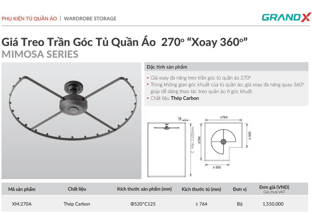 gia treo quan ao grandx xm 270a 3 - Giá treo quần áo GrandX XM.270A gia treo quan ao grandx xm 270a 3 - Giá treo quần áo GrandX XM.270A