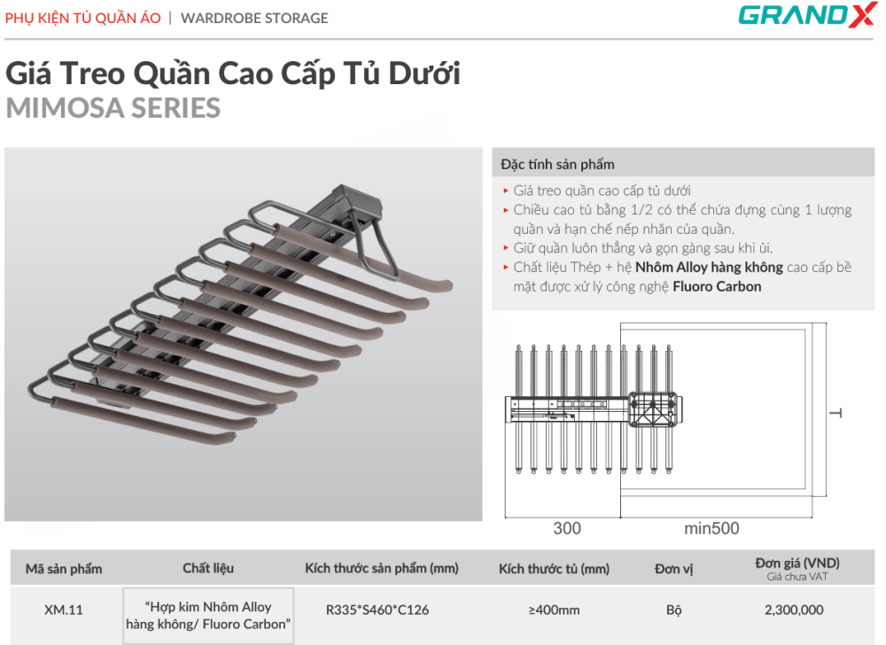 gia treo quan grandx xm 11 3 - Giá treo quần GrandX XM.11 gia treo quan grandx xm 11 3 - Giá treo quần GrandX XM.11