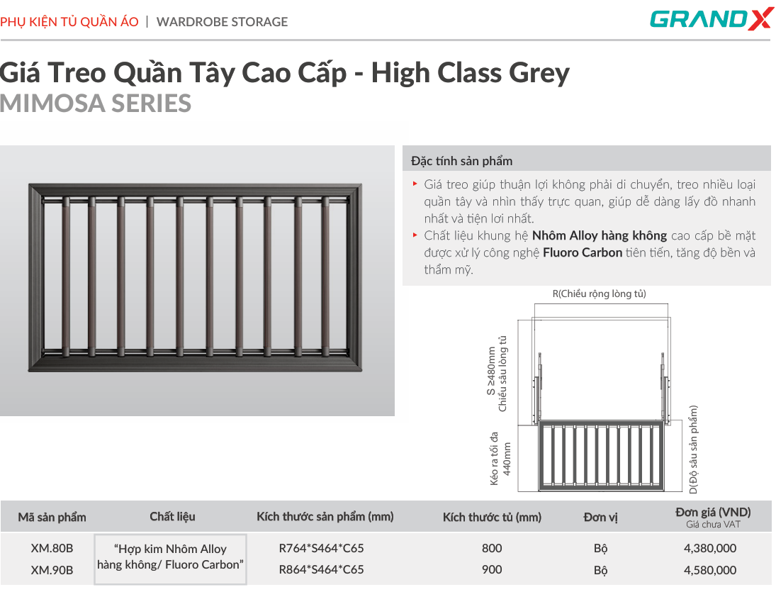 gia treo quan tay grandx xm 80b 3 - Giá treo quần tây GrandX XM.80B gia treo quan tay grandx xm 80b 3 - Giá treo quần tây GrandX XM.80B