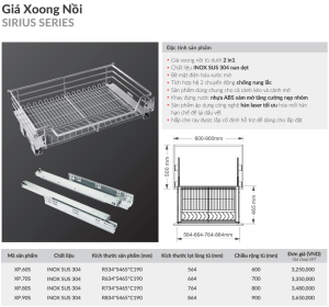 gia xoong noi grandx xp 70s 4 - Giá xoong nồi GrandX XP.70S