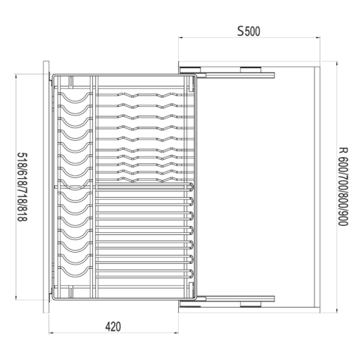 gia xoong noi tu duoi grandx xp 70m 2 - Giá xoong nồi tủ dưới GrandX XP.70M