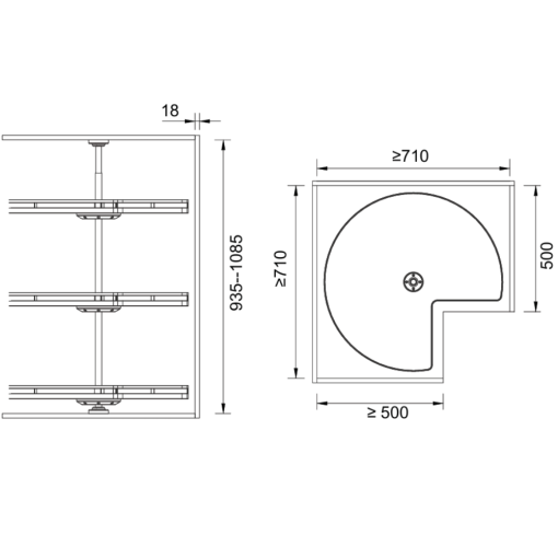 ke goc 3 tang grandx xm 270b 2 - Kệ góc 3 tầng GrandX XM.270B