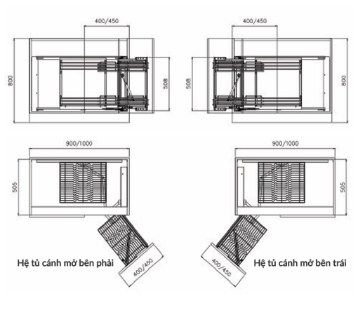 ke goc lien hoan grandx xmc 45s l r 3 - Kệ góc liên hoàn GrandX XMC.45S (L/R)