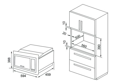 lovisong - LÒ VI SÓNG KẾT HỢP NƯỚNG SPELIER SP 8213EU