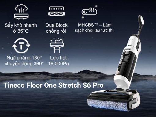 may hut bui lau nha tineco floor one stretch s6 pro - MÁY LAU NHÀ KHÔ ƯỚT CẦM TAY TINECO FLOOR ONE STRETCH S6 PRO-HÀNG CHÍNH HÃNG