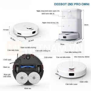 mivietnam robot hut bui lau nha ecovacs deebot n30 pro omni thong so - ROBOT HÚT BỤI LAU NHÀ ECOVACS N30 PRO OMNI