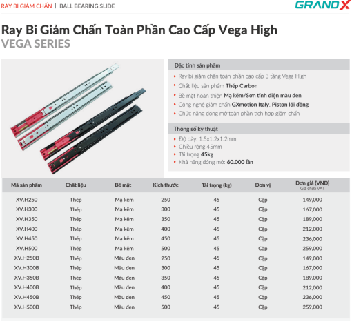 ray bi giam chan grandx xv h250b 3 - Ray bi giảm chấn GrandX XV.H250B