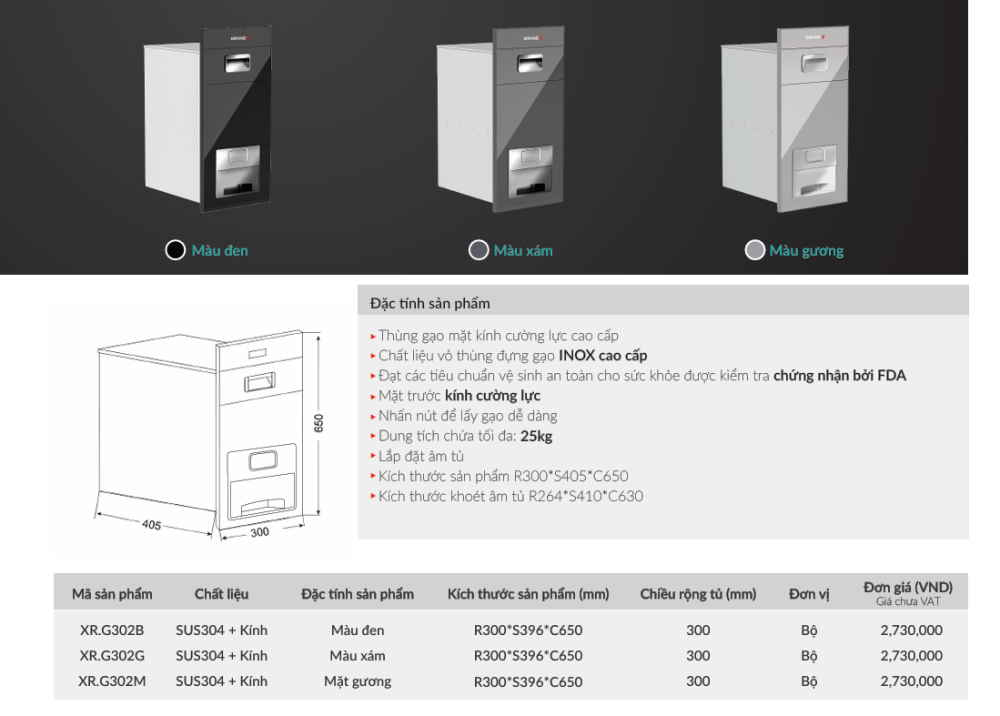 thung gao am tu grandx xr g302g 3 - Thùng gạo âm tủ GrandX XR.G302G thung gao am tu grandx xr g302g 3 - Thùng gạo âm tủ GrandX XR.G302G