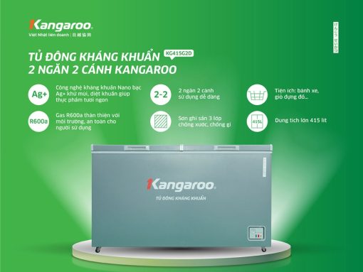 tu dong kangaroo kg415g2d6 - Tủ đông Kangaroo KG415G2D