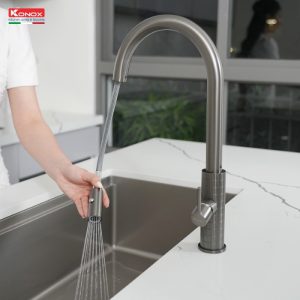 voi rua bat day rut Konox Venic Gun metal 8 - VÒI RỬA KONOX VENICE GUN METAL