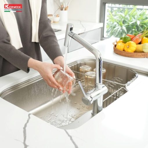 voi rua bat day rut Konox Volta chrome 1 600x600 1 - VÒI RỬA KONOX VOLTA CHROME
