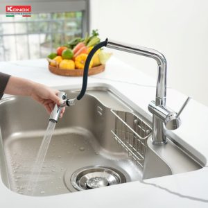voi rua bat day rut Konox Volta chrome 2 - VÒI RỬA KONOX VOLTA CHROME