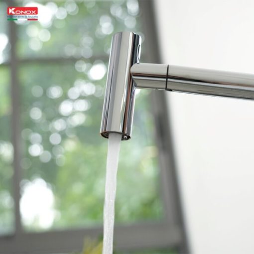 voi rua bat day rut Konox Volta chrome 5 600x600 1 - VÒI RỬA KONOX VOLTA CHROME