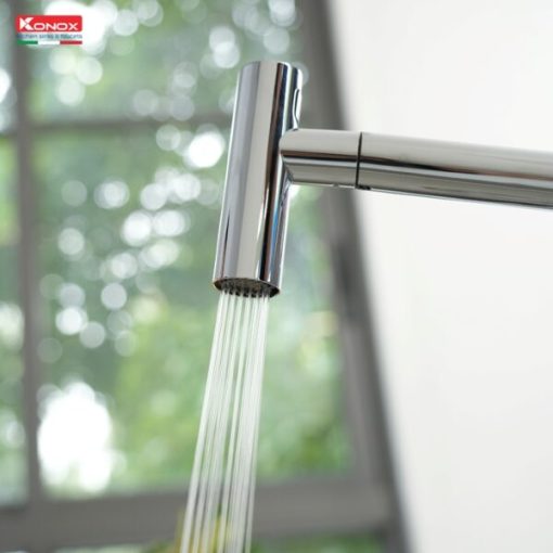 voi rua bat day rut Konox Volta chrome 6 600x600 1 - VÒI RỬA KONOX VOLTA CHROME