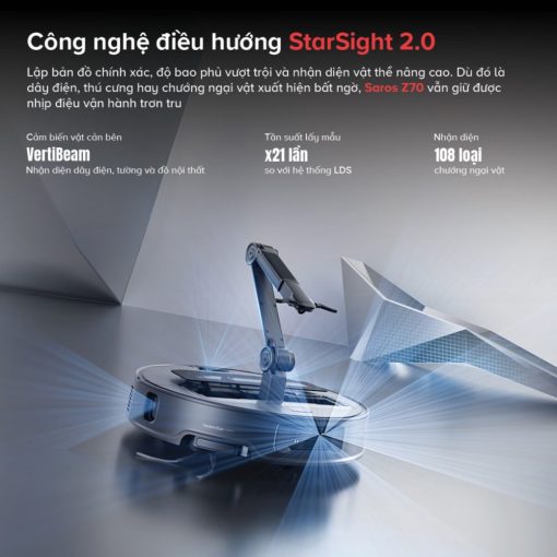 Roborock Saros Z70 Product Listing Saros - ROBOT HÚT BỤI LAU NHÀ ROBOROCK SAROS Z70