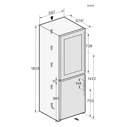 Tu lanh ket hop ngan dong MIELE KWNS 4784 DE 4 - Tủ rượu kết hợp ngăn đông MIELE KWNS 4784 DE