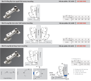 ban le 165 do grandx xc 165c 2 - Bản lề 165 độ GrandX XC.165C