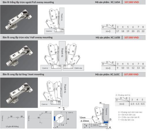 ban le 165 do grandx xc 165c 2 - Bản lề 165 độ GrandX XC.165C