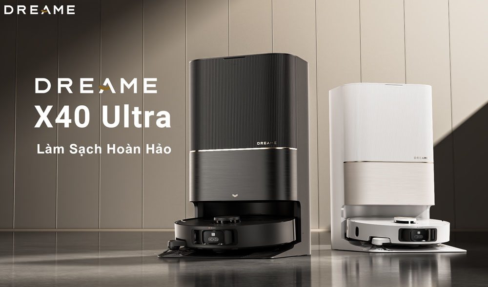 dreamevietnam robot hut bui lau nha dreame x40 ultra 00 - ROBOT HÚT BỤI LAU NHÀ DREAME X40 ULTRA dreamevietnam robot hut bui lau nha dreame x40 ultra 00 - ROBOT HÚT BỤI LAU NHÀ DREAME X40 ULTRA