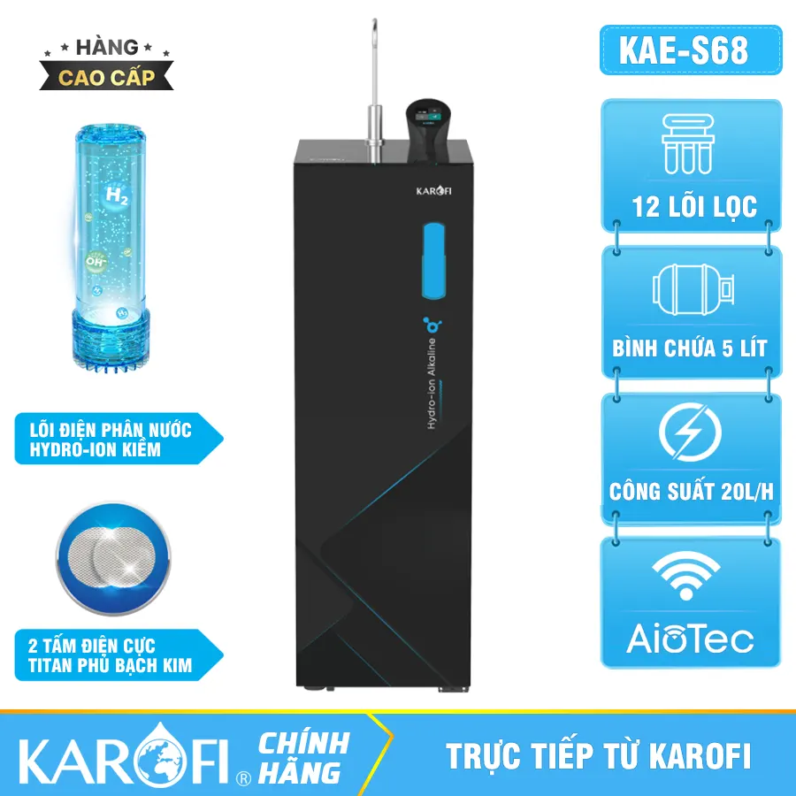 may loc nuoc karofi kae s68 hydro ion kiem8 - Máy lọc nước Karofi KAE-S68 Hydro-ion kiềm may loc nuoc karofi kae s68 hydro ion kiem8 - Máy lọc nước Karofi KAE-S68 Hydro-ion kiềm