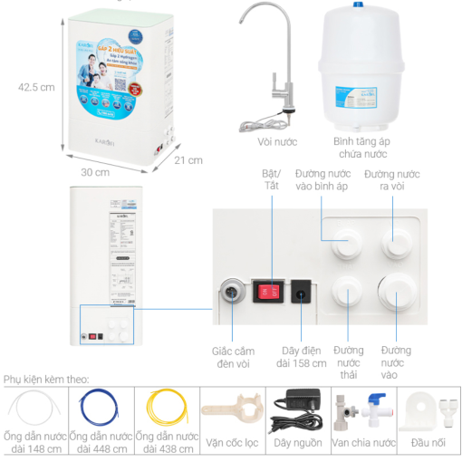 may loc nuoc ro karofi kaq u98 pro 1 - Máy lọc nước RO Karofi KAQ-U98 PRO