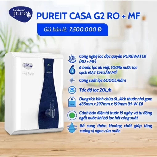 may loc nuoc unilever pureit casa g2 hapa 3 1 - MÁY LỌC NƯỚC PUREIT CASA G2