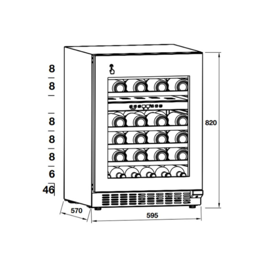 tu ruou hafele hw c129fb 533 17 0119 - Tủ rượu HAFELE HW-C129FB 533.17.011