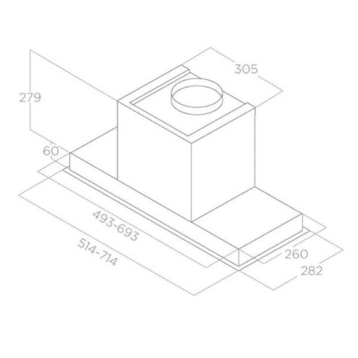 - MÁY HÚT MÙI ÂM TỦ ELICA HIDDEN 2.0 IXGL/A/90