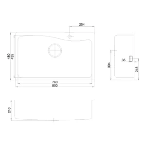 Chậu rửa bát KLUGER KF8131FS-S80