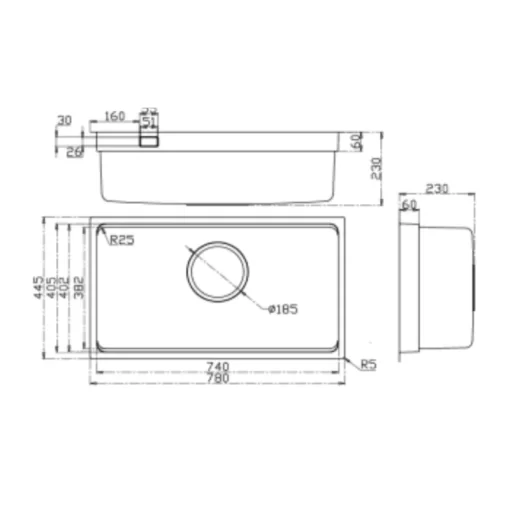 Chau rua bat KLUGER KU7844FS Basic 800x800 1 - Chậu rửa bát KLUGER KU7844FS Plus