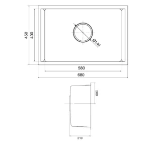 Chậu rửa bát KLUGER KU8121B-S68