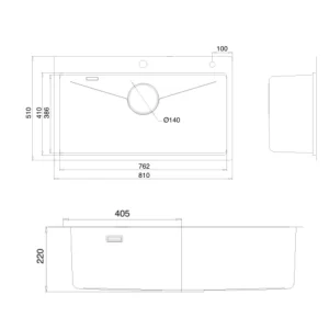 Chậu rửa bát KLUGER KW8181FS-S81