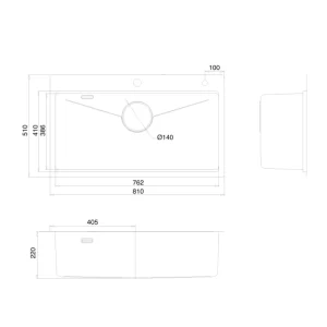 Chậu rửa bát KLUGER KW8181FS-S81 Plus