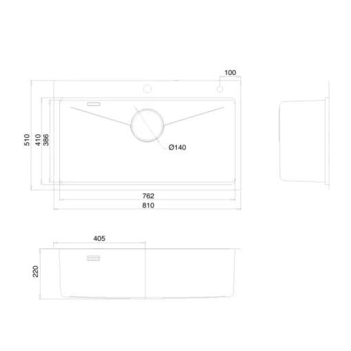 Chậu rửa bát KLUGER KW8181FS-S81 Plus
