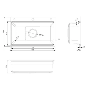 Chậu rửa bát KLUGER KWF8161FB-S76 Plus