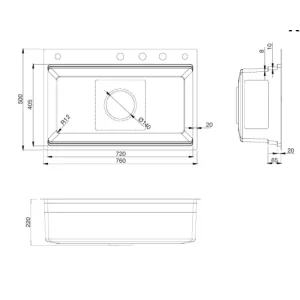Chậu rửa bát KLUGER KWF8161FB-S76