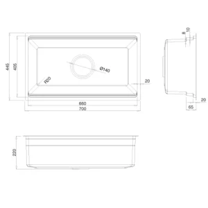 Chậu rửa bát KLUGER KWU8161FB-S70
