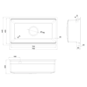 Chậu rửa bát KLUGER KWU8161FB-S76 Plus