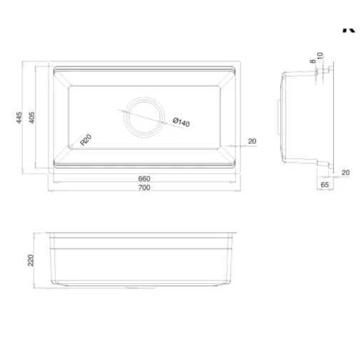 Chậu rửa bát KLUGER KWU8161FS-S70