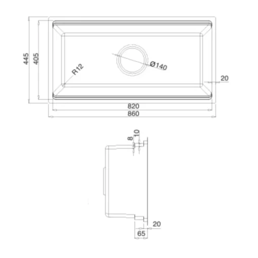 Chậu rửa bát KLUGER KWU8161FS-S86