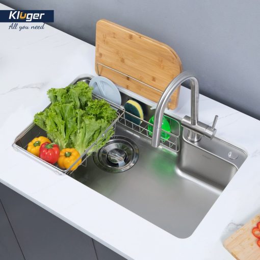 Chau rua bat Kluger KH8048FS lap am 1 1 - Chậu rửa bát KLUGER KH8048SL Plus