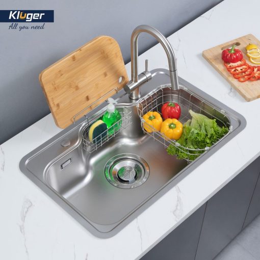Chau rua bat Kluger KT8050FS Taki 4 1 - Chậu rửa bát KLUGER KT8050SL Plus