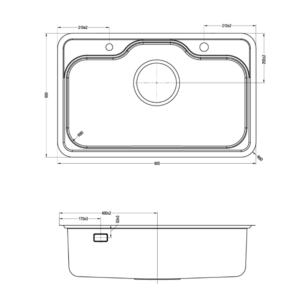 Chậu rửa bát Kluger KT8050SL Plus