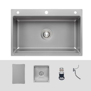 Chau rua bat Kluger KWF8161FS S76 Plus full - Chậu rửa bát KLUGER KWF8161FS-S76 Plus