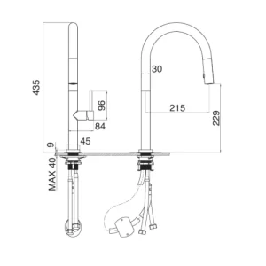 Vòi rửa chén KLUGER KLF0010B