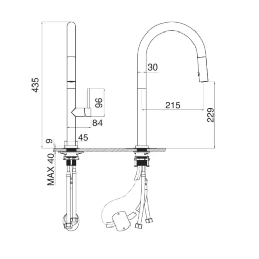 Vòi rửa chén KLUGER KLF0010B